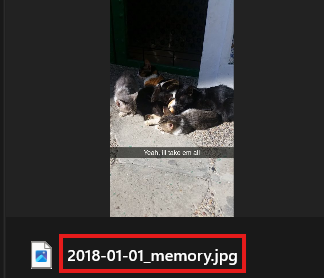 Memory with correct date